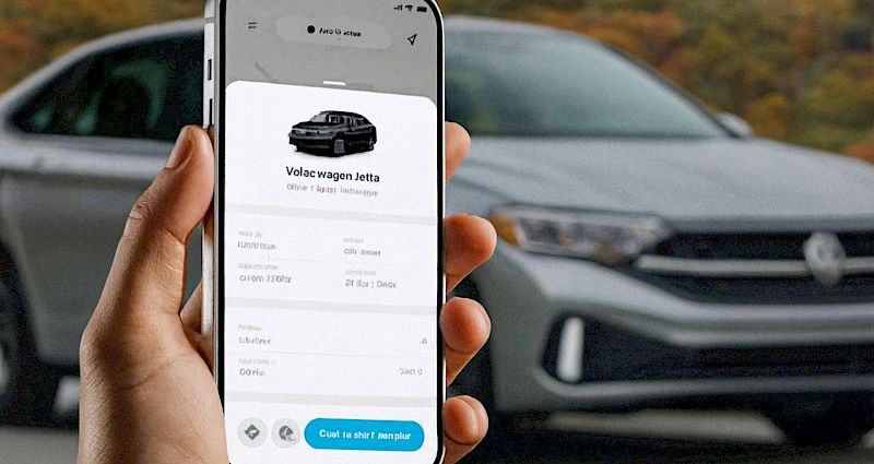 Kézben tartott mobiltelefon egy gépjármű előtt